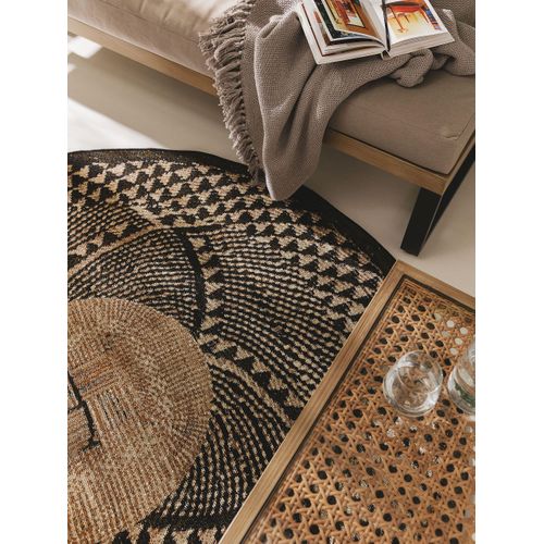 Tapis D'extérieur Et Intérieur Artis Noir 160 Cm Rond