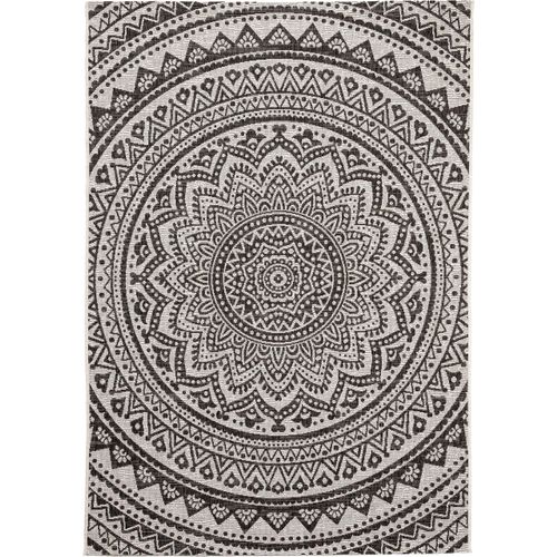 Tapis D'extérieur Et Intérieur Cleo Blanc Et Noir 1 120x170 Cm