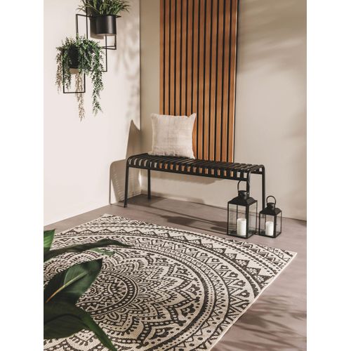 Tapis D'extérieur Et Intérieur Cleo Blanc Et Noir 1 160x230 Cm