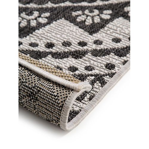 Tapis D'extérieur Et Intérieur Cleo Blanc Et Noir 1 200x290 Cm