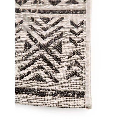 Tapis D'extérieur Et Intérieur Cleo Blanc Et Noir 2 120x170 Cm