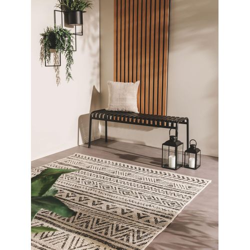 Tapis D'extérieur Et Intérieur Cleo Blanc Et Noir 2 240x340 Cm