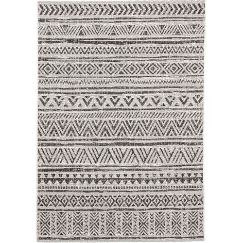 Tapis D'extérieur Et Intérieur Cleo Blanc Et Noir 80x150 Cm