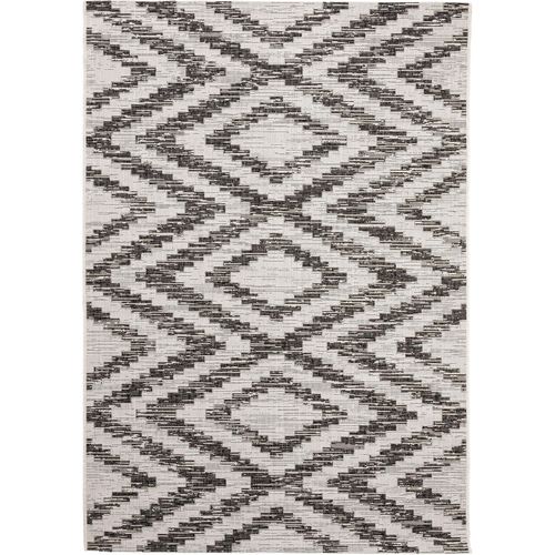 Tapis D'extérieur Et Intérieur Cleo Blanc Et Noir 160x230 Cm