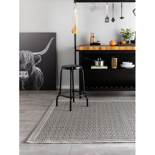 Tapis D'extérieur Et Intérieur Cleo Blanc Et Noir 160x230 Cm