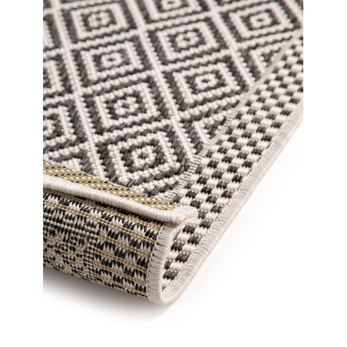 Tapis D'extérieur Et Intérieur Cleo Blanc Et Noir 160x230 Cm