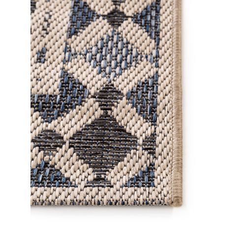 Tapis D'extérieur Et Intérieur River Beige/bleu 133x190 Cm