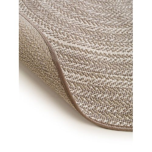 Tapis D'extérieur Et Intérieur Rond Metro Crème/taupe  120 Cm Rond