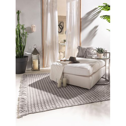 Tapis Fabriqué à Partir De Matériaux Recyclés Morty Gris 80x150 Cm