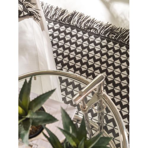 Tapis Fabriqué à Partir De Matériaux Recyclés Morty Noir Et Blanc 120x170 Cm