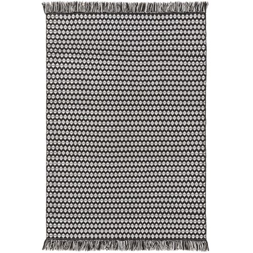 Tapis Fabriqué à Partir De Matériaux Recyclés Morty Noir Et Blanc 120x170 Cm