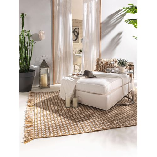 Tapis Fabriqué à Partir De Matériaux Recyclés Morty Jaune 120x170 Cm