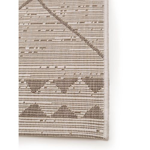 Tapis De Couloir Extérieur Et Intérieur Metro Crème/beige 80x240 Cm