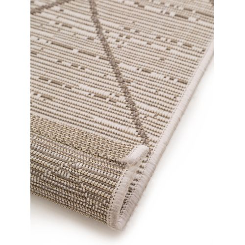 Tapis De Couloir Extérieur Et Intérieur Metro Crème/beige 80x240 Cm