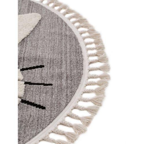 Tapis Enfant Momo Gris  120 Cm Rond