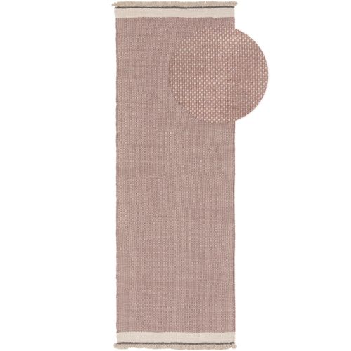 Tapis De Couloir En Laine Karla Fuchsia 80x250 Cm