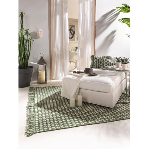 Tapis Fabriqué à Partir De Matériaux Recyclés Morty Vert 120x170 Cm