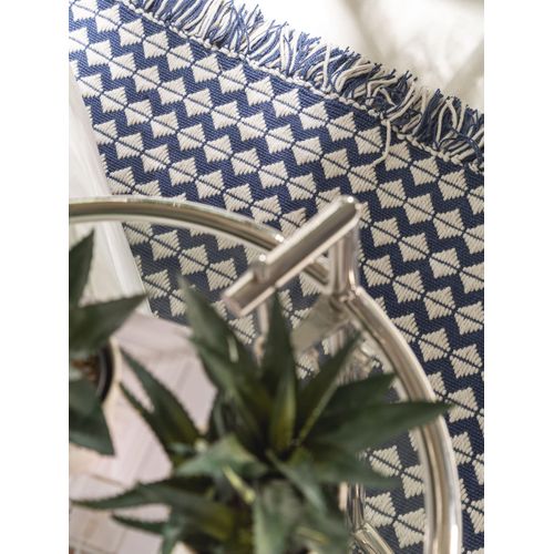 Tapis Fabriqué à Partir De Matériaux Recyclés Morty Bleu Foncé 120x170 Cm