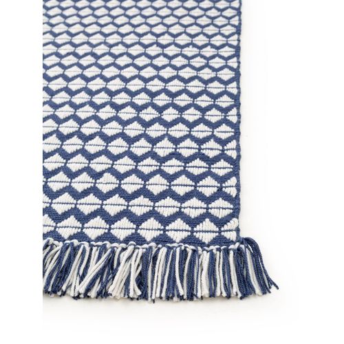 Tapis Fabriqué à Partir De Matériaux Recyclés Morty Bleu Foncé 160x230 Cm