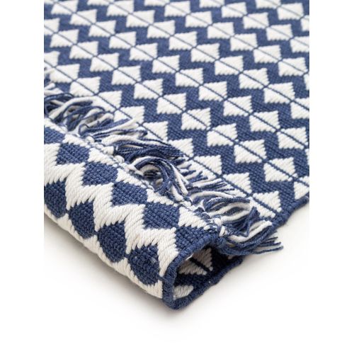 Tapis Fabriqué à Partir De Matériaux Recyclés Morty Bleu Foncé 160x230 Cm