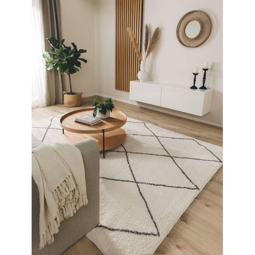 Tapis à Poils Longs Benno Crème 160x230 Cm