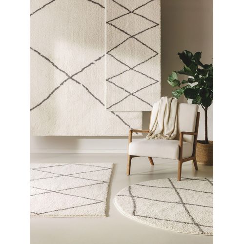 Tapis à Poils Longs Benno Crème 160x230 Cm