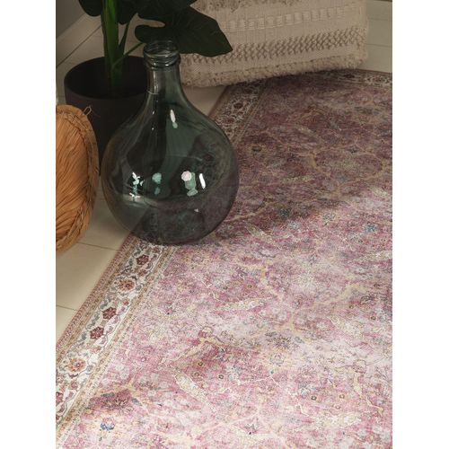 Tapis De Couloir Laury Rose 80x240 Cm