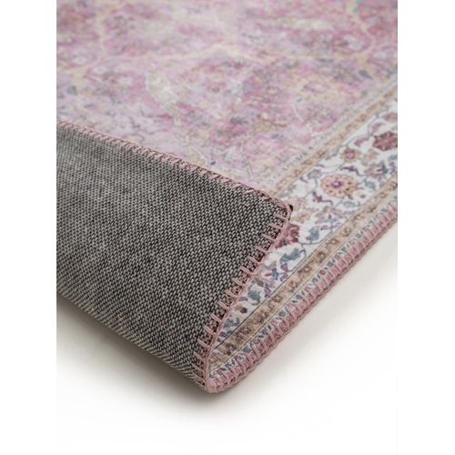 Tapis De Couloir Laury Rose 80x240 Cm