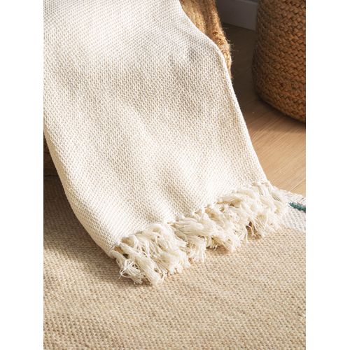 Couverture En Coton Ezra Ivory 125x150 Cm