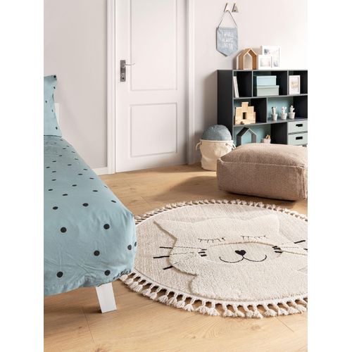 Tapis Enfant Momo Crème  120 Cm Rond