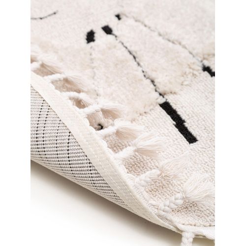 Tapis Enfant Momo Crème  120 Cm Rond