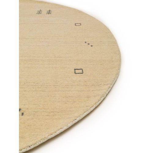 Tapis En Laine Rond Jamal 1 Crème 200 Cm Rond