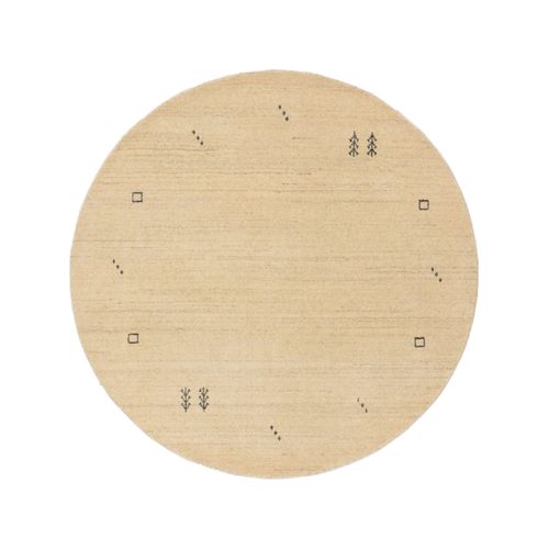 Tapis En Laine Rond Jamal 1 Crème 200 Cm Rond
