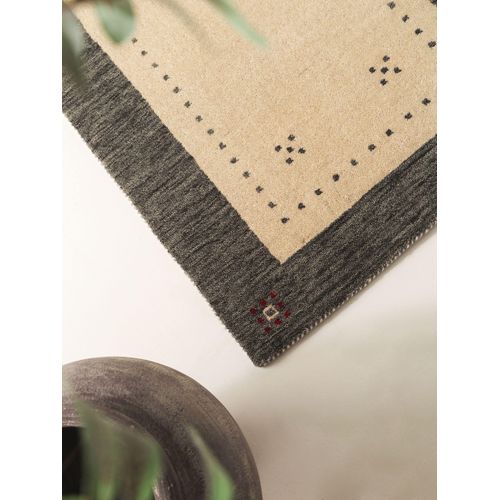 Tapis De Couloir En Laine Jamal Beige/gris 80x300 Cm