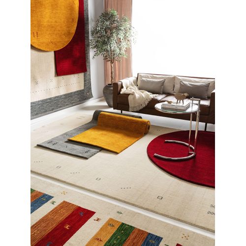 Tapis En Laine Rond Jamal Gris 160 Cm Rond