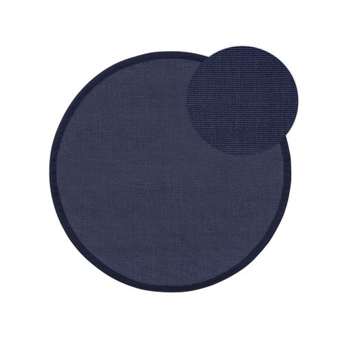 Tapis Sisal Sana Bleu 150 Cm Rond