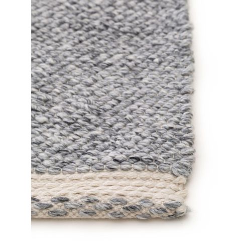 Tapis Fabriqué à Partir De Matériaux Recyclés Kiah Gris 70x200 Cm