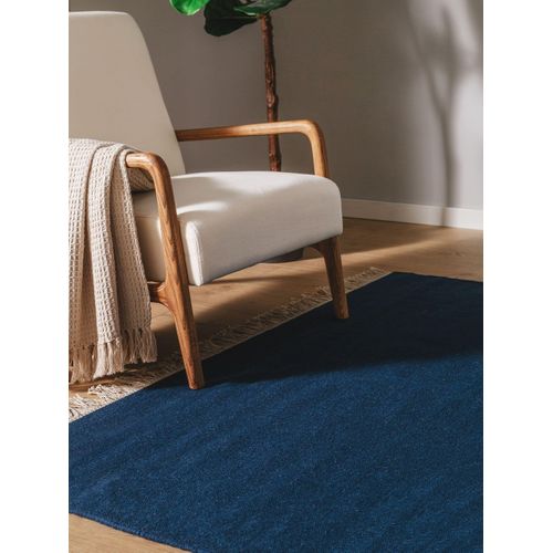 Tapis De Laine Liv Bleu Foncé 140x200 Cm