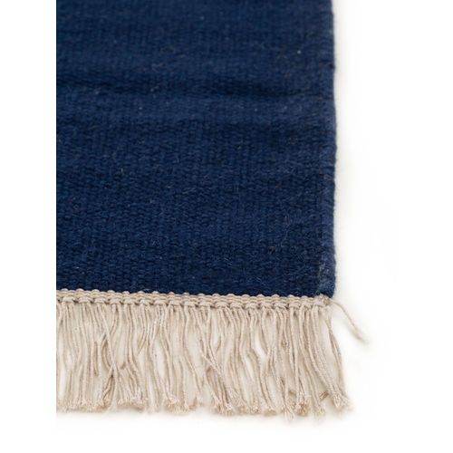 Tapis De Laine Liv Bleu Foncé 60x100 Cm