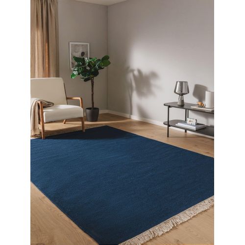 Tapis De Laine Liv Bleu Foncé 60x100 Cm