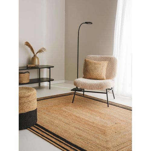 Tapis De Jute Jutta Noir 120x170 Cm