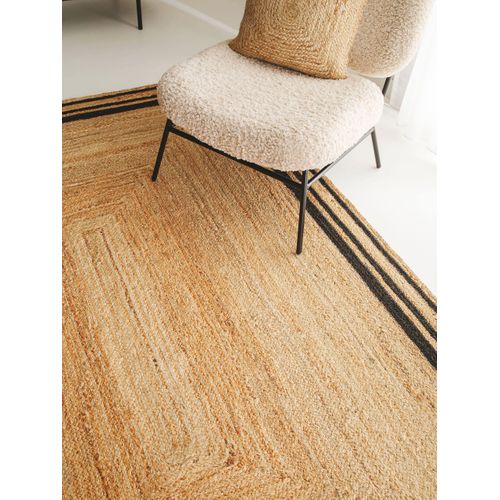 Tapis De Jute Jutta Noir 120x170 Cm