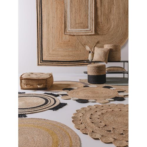 Tapis De Jute Jutta Noir 120x170 Cm