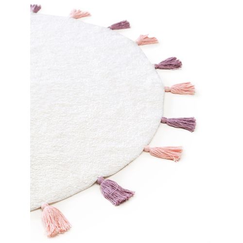 Tapis Lavables Pour Enfants Malu Rose  80 Cm Rond