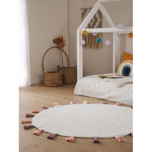 Tapis Lavables Pour Enfants Malu Rose  80 Cm Rond