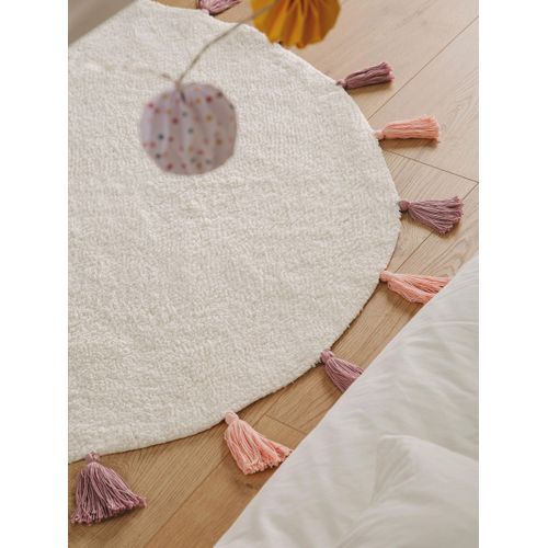 Tapis Lavables Pour Enfants Malu Rose  80 Cm Rond