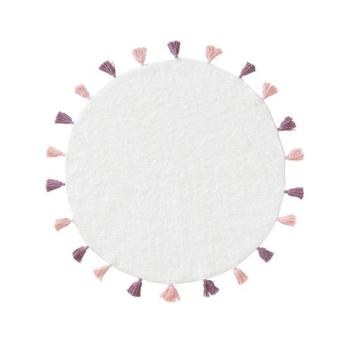 Tapis Lavables Pour Enfants Malu Rose  80 Cm Rond
