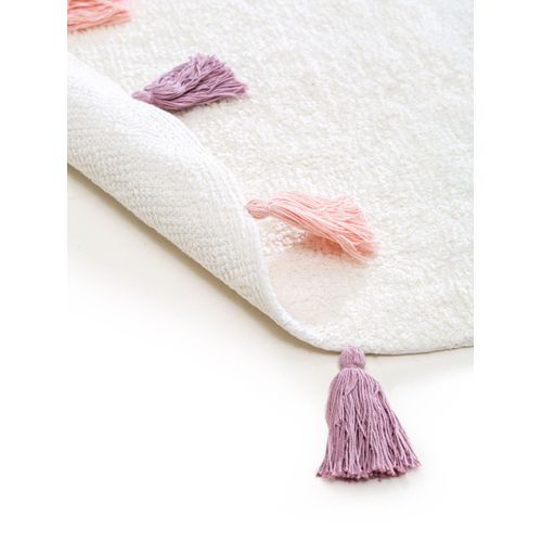 Tapis Lavables Pour Enfants Malu Rose  80 Cm Rond