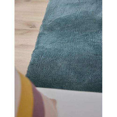 Tapis à Poils Longs Soda Bleu Foncé 160x230 Cm