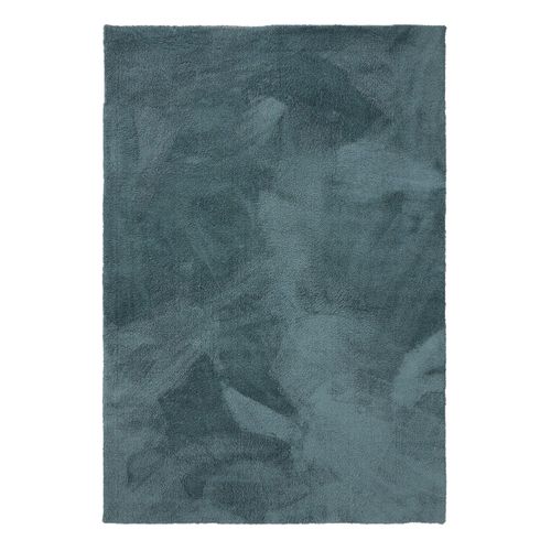 Tapis à Poils Longs Soda Bleu Foncé 160x230 Cm